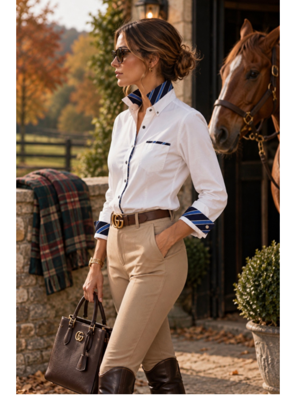 Brooks Brothers Red Fleece Women’s 12 White Contrast Collar Stretch Shirt